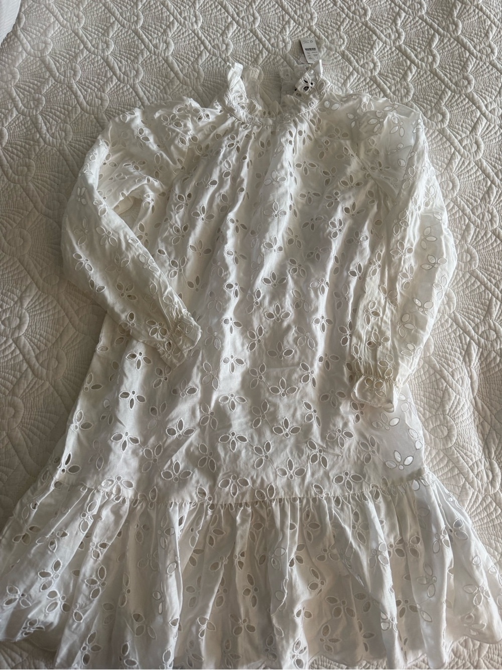 NWT JCrew size xxs white eyelet dress